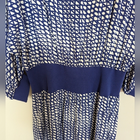 Maeve Blue and White Midi Dress - Picture 4 of 9